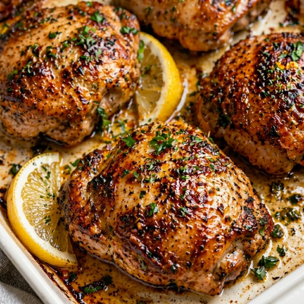 Easy Baked Boneless Chicken Thighs with Crispy Skin in 5-steps