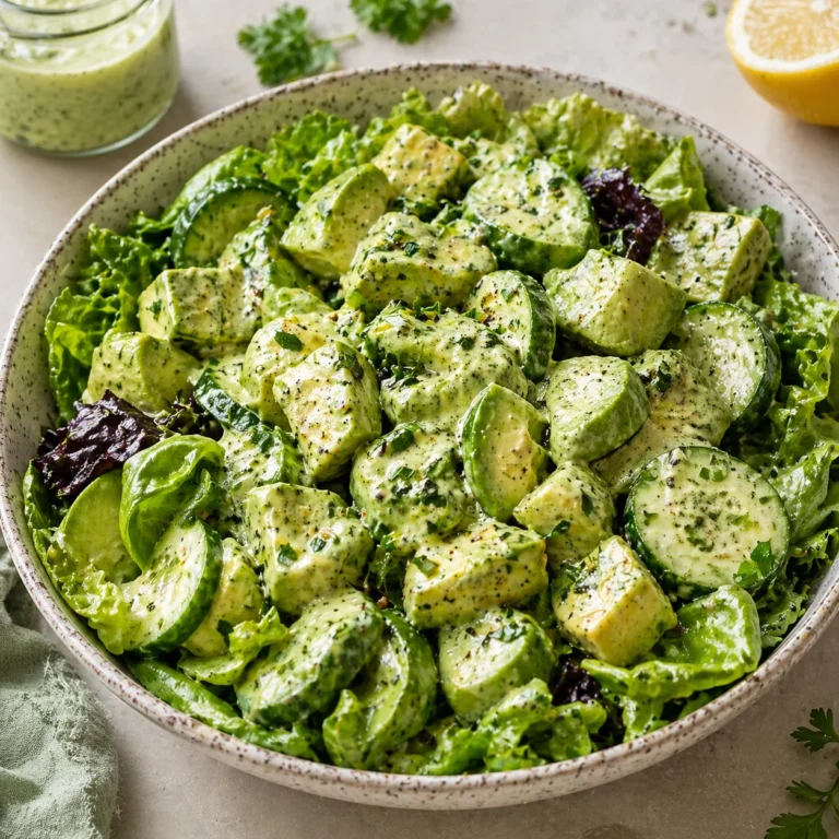 Green goddess salad has a way of making simple ingredients feel incredibly fresh and satisfying. The secret is not exotic or complicated. It is about balancing creamy, herbaceous flavors with crisp textures that keep every bite interesting. Perfect for meal prep enthusiasts, busy families, or anyone who wants to eat more vegetables without sacrificing flavor. The dressing alone has become a staple in my kitchen. Use it on grain bowls, as a sandwich spread, or a dip for raw vegetables.