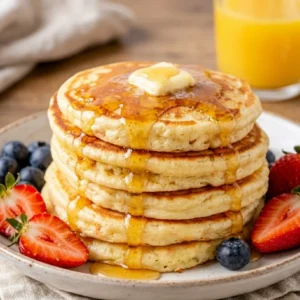 fluffy gluten free pancakes with soft texture and golden edges, easy healthy breakfast