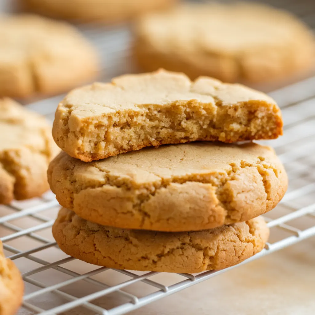 Flat lay of cake mix box, eggs, and vegetable oil arranged on a beige countertop for 3 ingredient cake mix cookies.