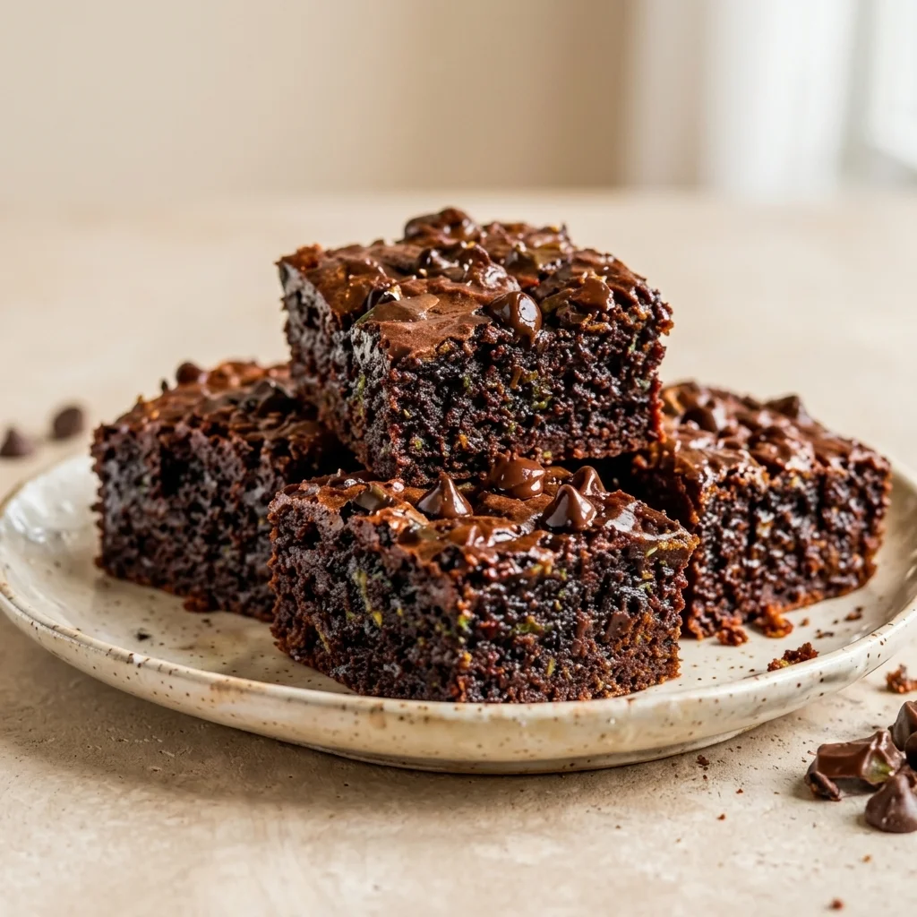Fudgy Gluten Free Zucchini Brownies in 35 Minutes