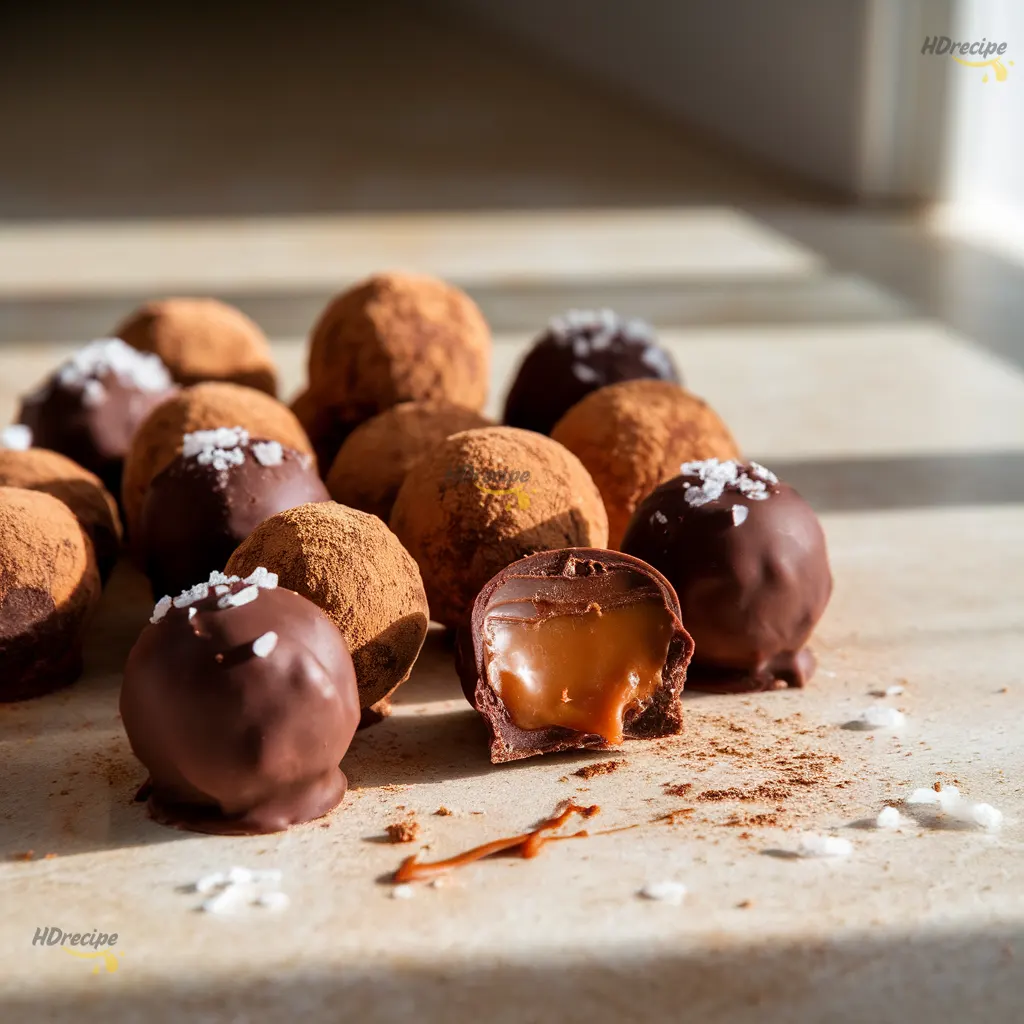 salted-caramel-truffles-serving Homemade salted caramel truffles