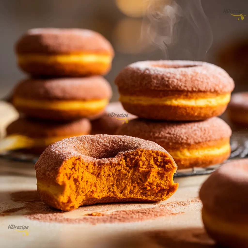 stack-of-gluten-free-pumpkin-donuts-with-coffee Stack of pumpkin donuts with coffee