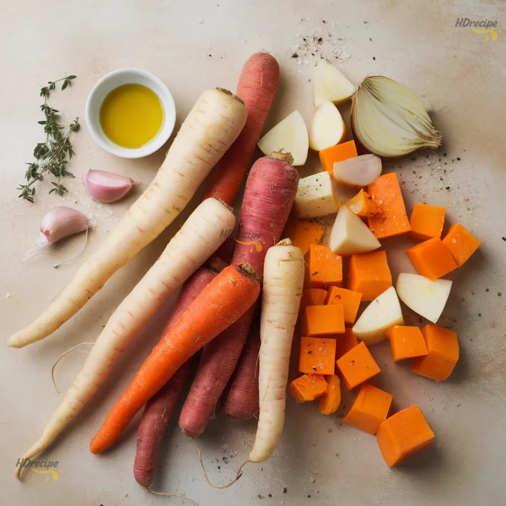 winter-vegetable-soup-ingredients-flatlay Fresh winter vegetables for soup on beige counter