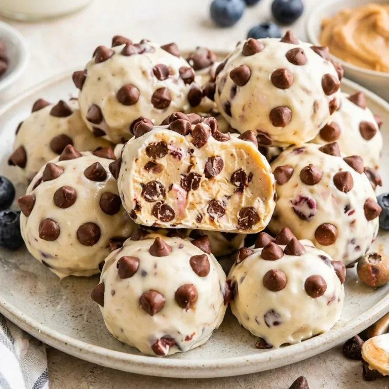frozen peanut butter yogurt bites with creamy texture and chocolate chips, healthy no bake snack
