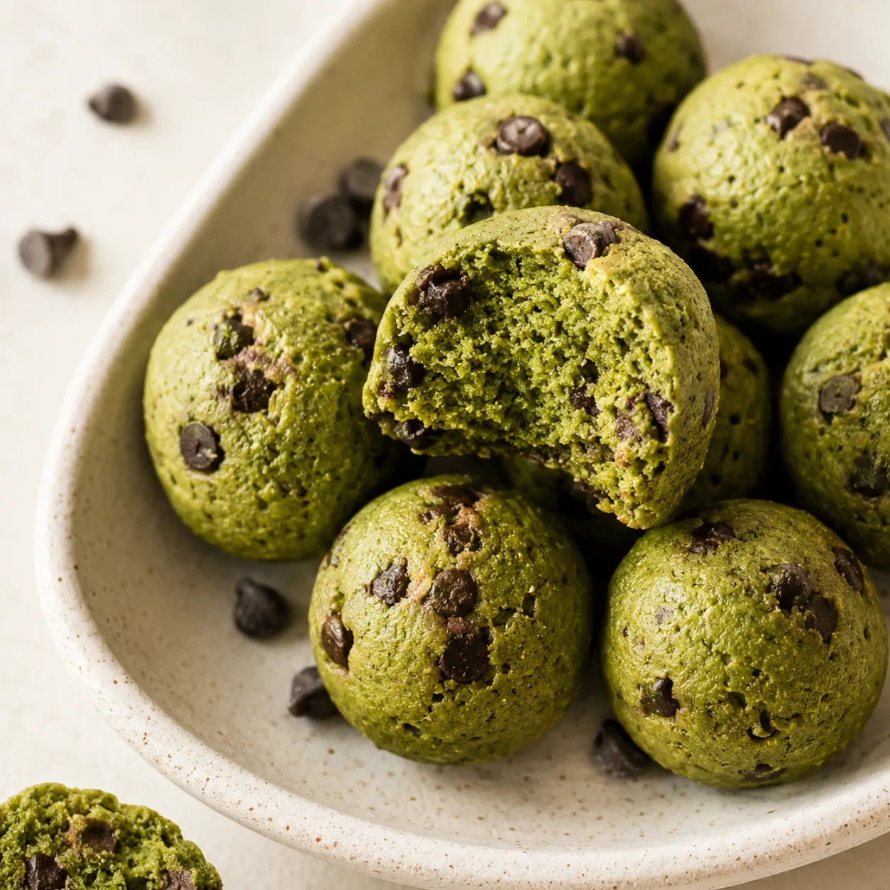 Matcha Cookie Protein Bites (No-Bake, 5 Ingredients!)